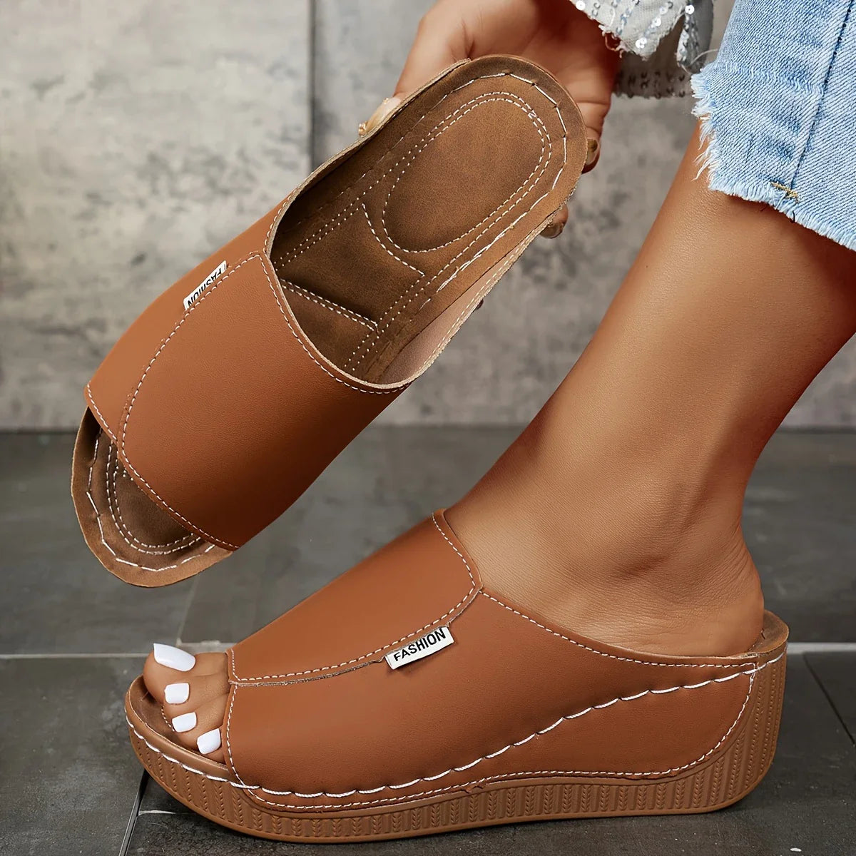 SINAIA™ SANDALE ORTOPEDICE CU PLATFORMĂ ȘI VÂRF DESCHIS