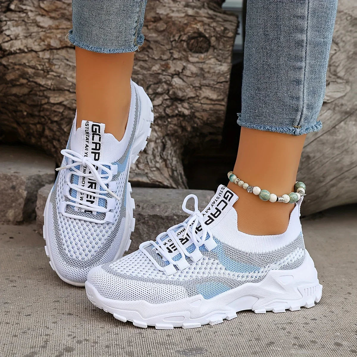 LEILA™ ADIDAȘI ORTOPEDICI RESPIRABILI CU ȘIRET ȘI MATERIAL MESH